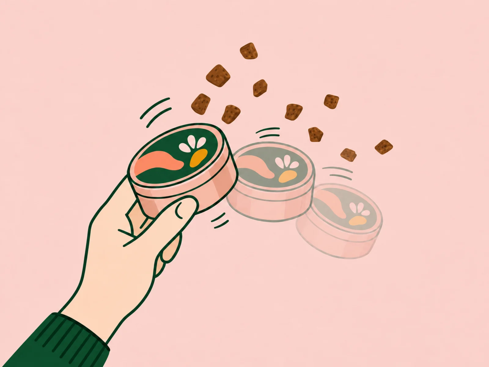 Ilustración de una mano sacudiendo una lata de premios PioYolos